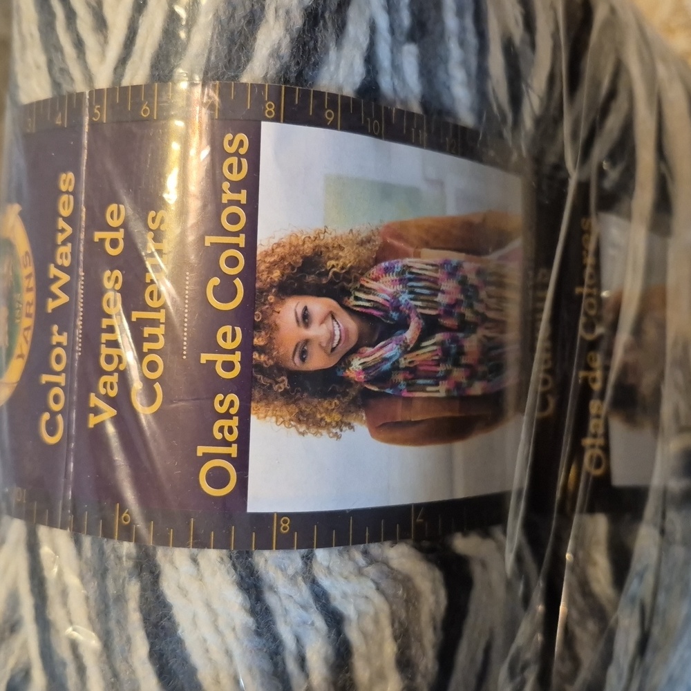 Lion Brand Color Waves ▪︎Newsprint▪︎3.5oz.▪︎x9 Skeins - Picture 3 of 6